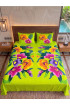 Hand Painted Rayon Bedsheet Set King Size